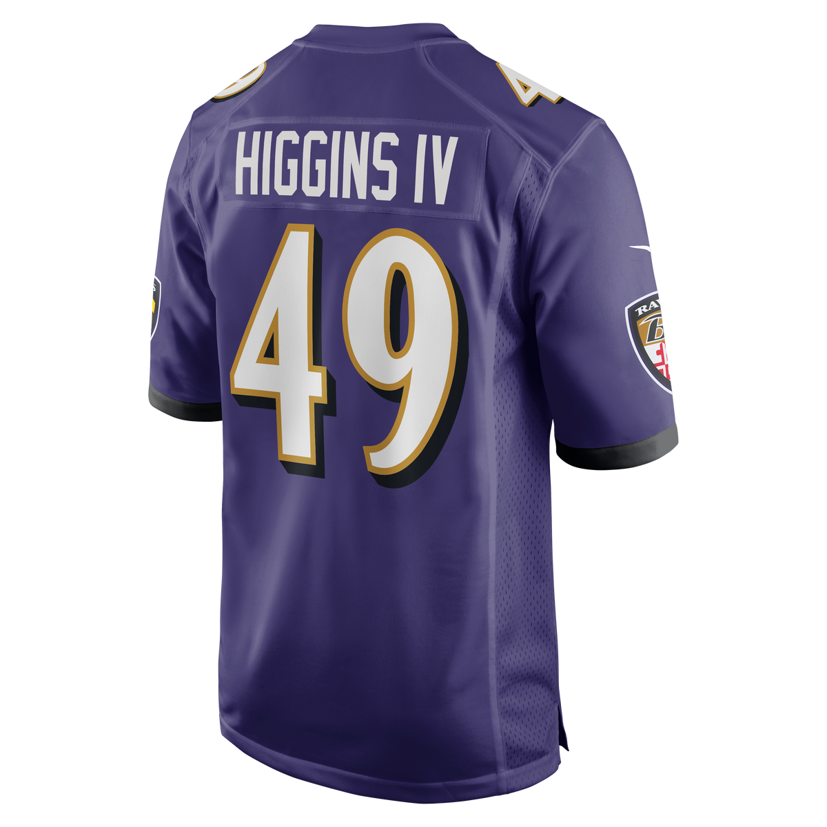 Men's Baltimore Ravens Jay Higgins IV Purple Team Jersey