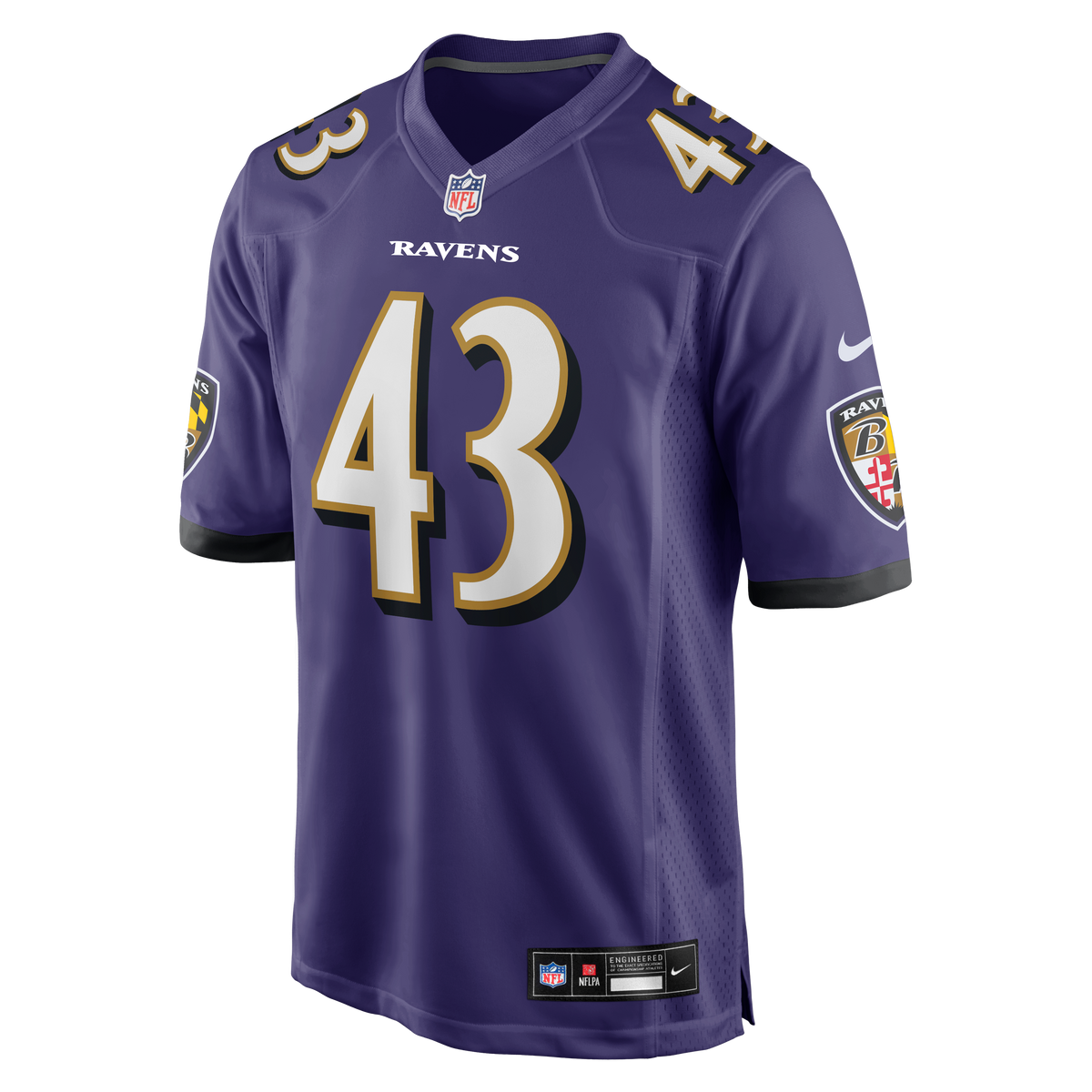 Men's Baltimore Ravens Justice Hill Purple Jersey