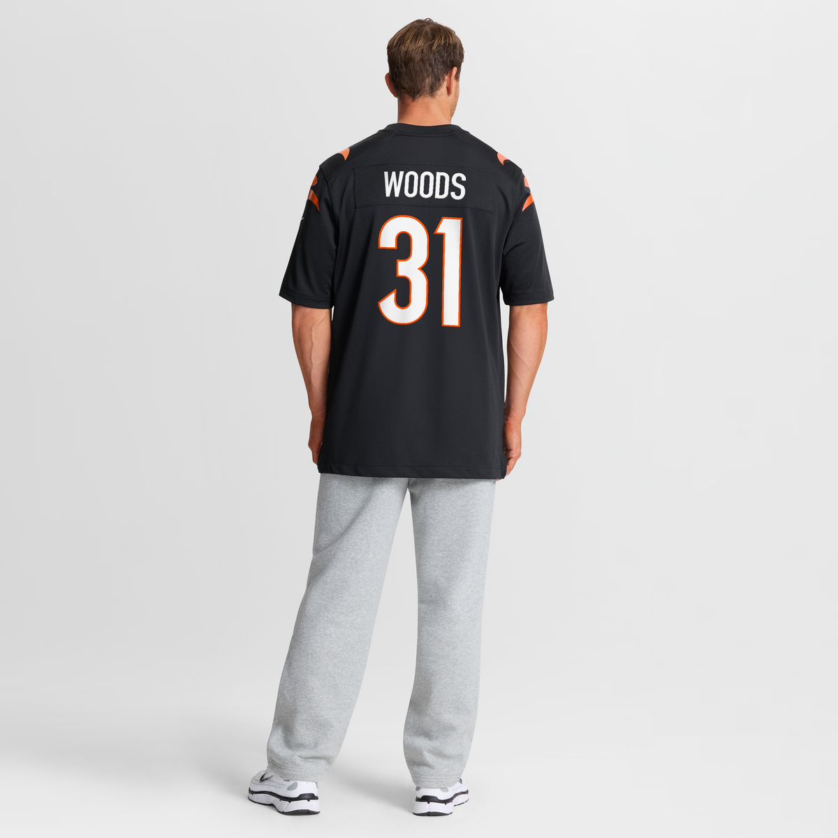 Men's Cincinnati Bengals Ickey Woods Black Retired Player Jersey