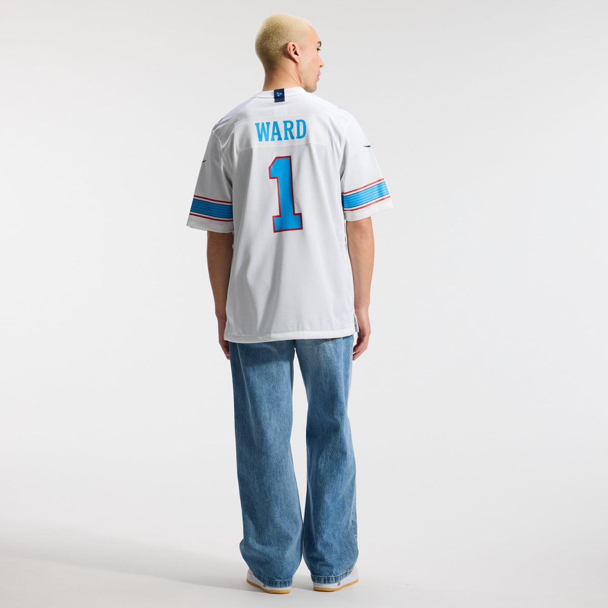 Men's Tennessee Titans Cameron Ward Light Blue Jersey
