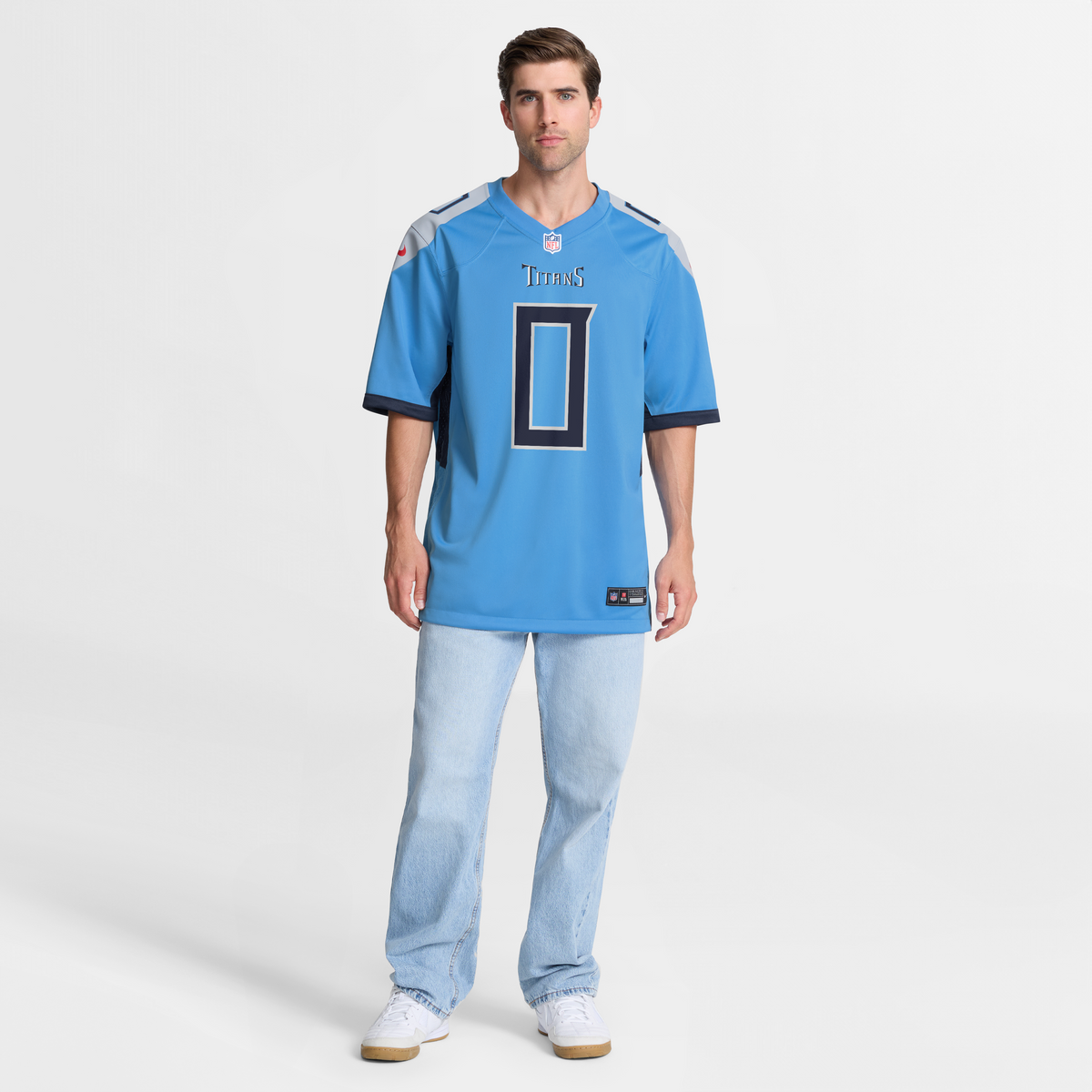 Men's Tennessee Titans Calvin Ridley Navy Game Player Jersey