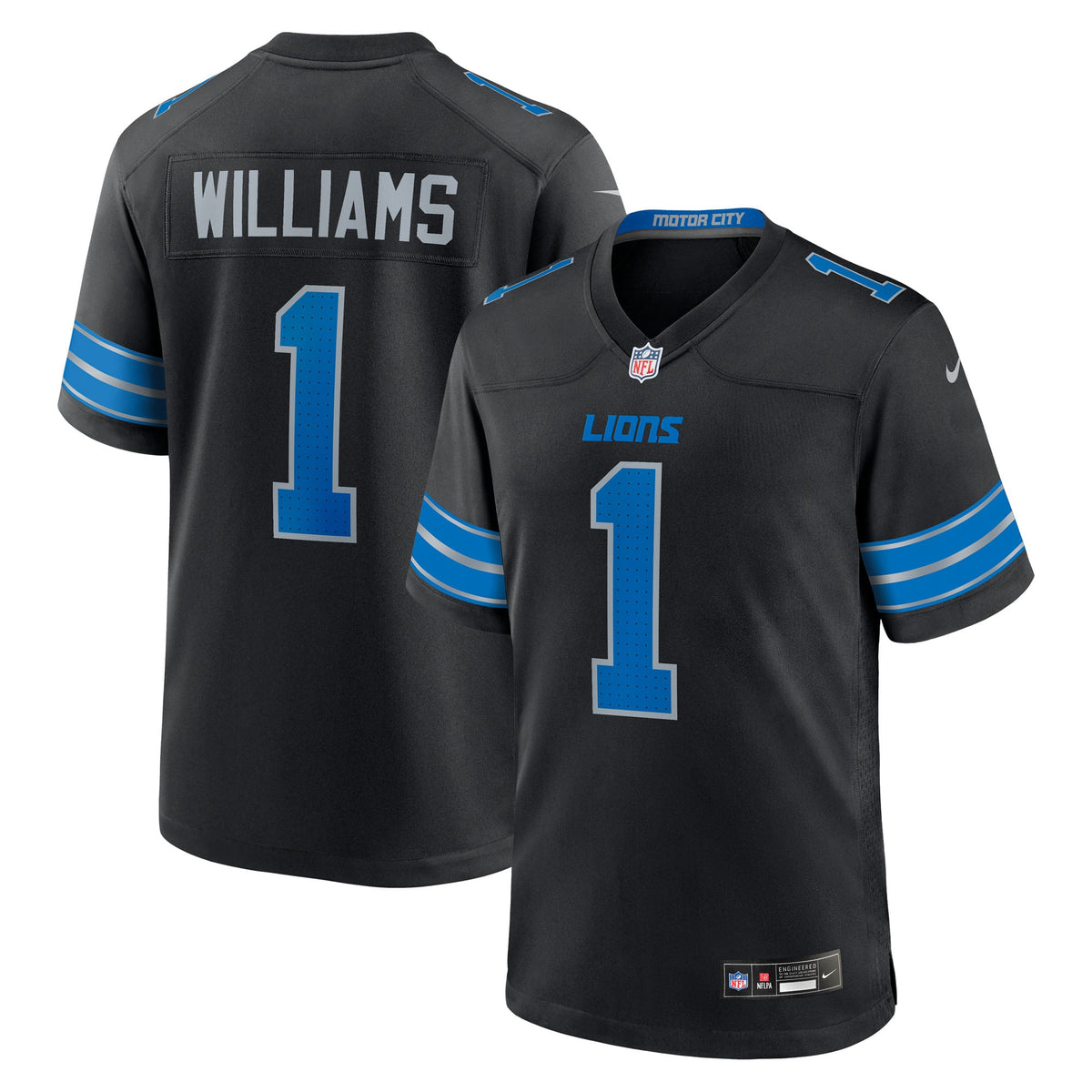 Men's Detroit Lions Jameson Williams Blue Game Player Jersey