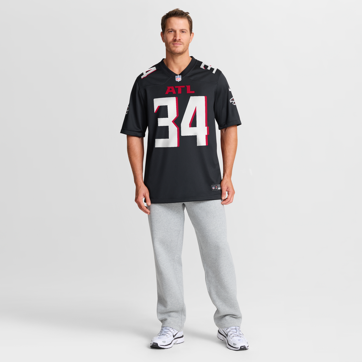 Men's Atlanta Falcons Ray Buchanan Black Game Retired Player Jersey