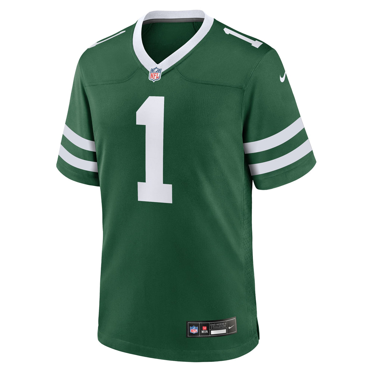 Men's New York Jets Number 1 Groom Legacy Green Jersey