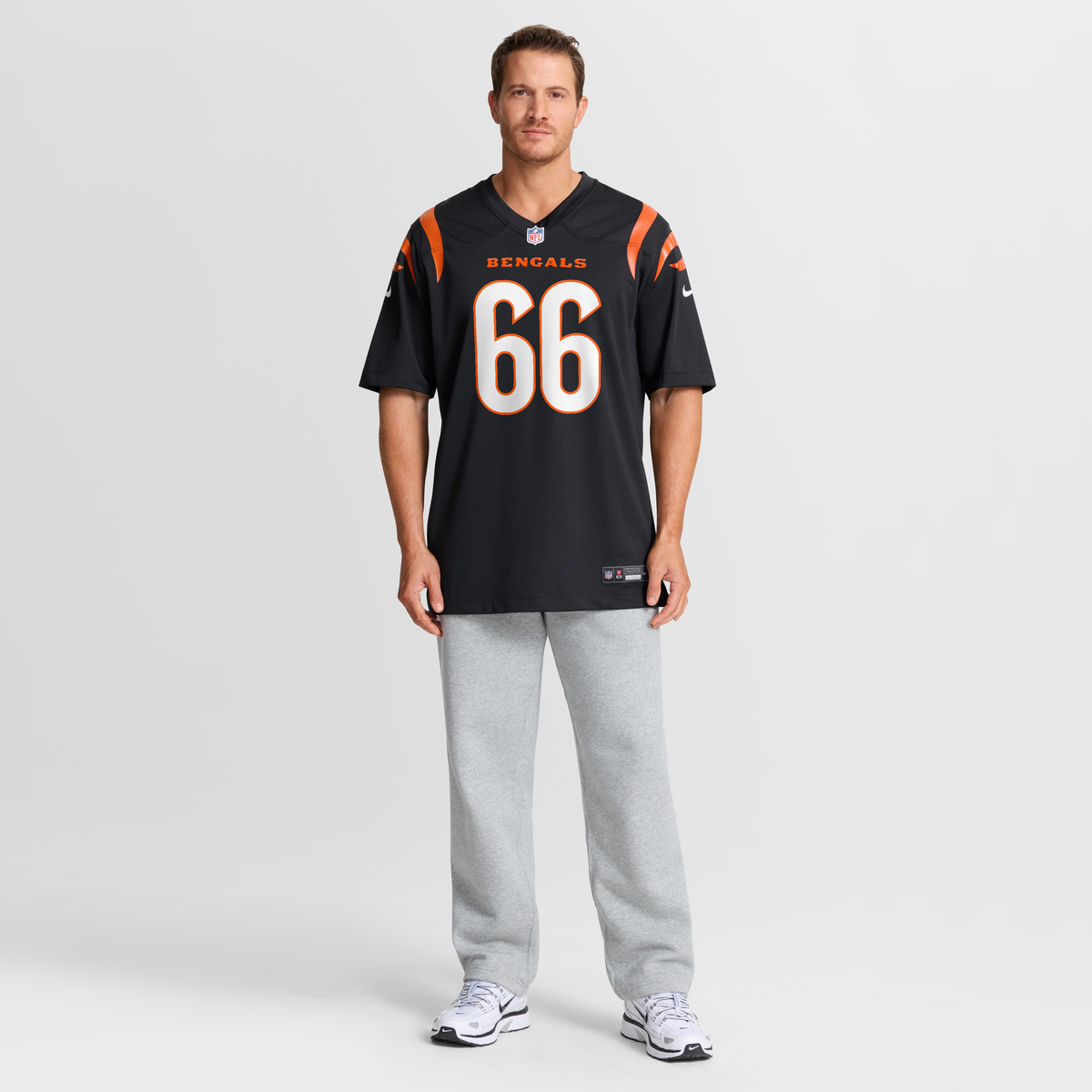Men's Cincinnati Bengals Dalton Risner Black Team Jersey