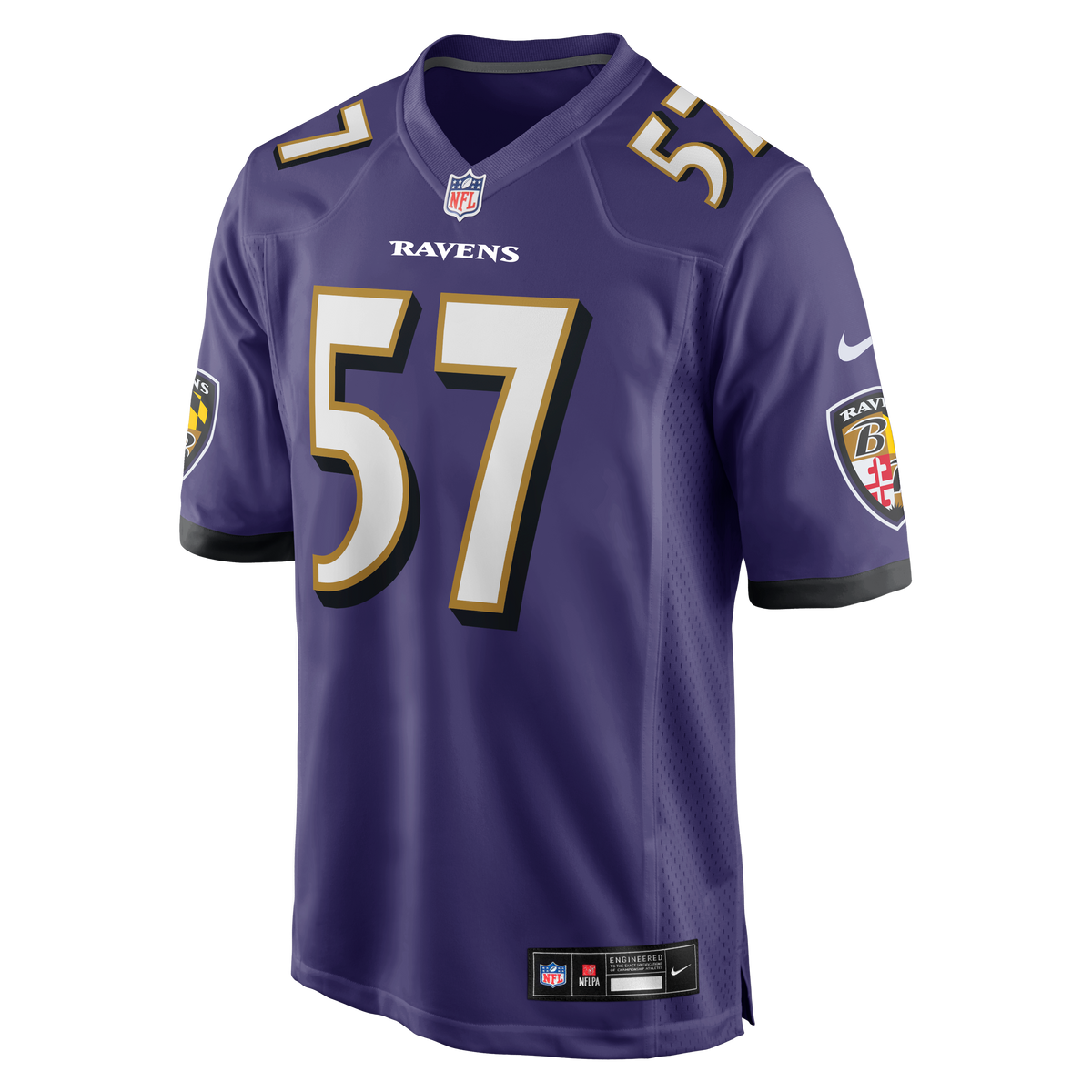 Men's Baltimore Ravens Bart Scott Purple Game Retired Player Jersey