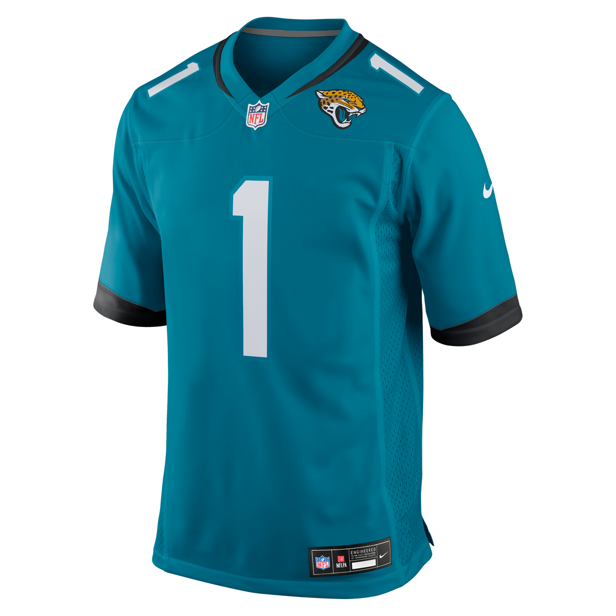 Men's Jacksonville Jaguars Number 1 Groom Teal Jersey