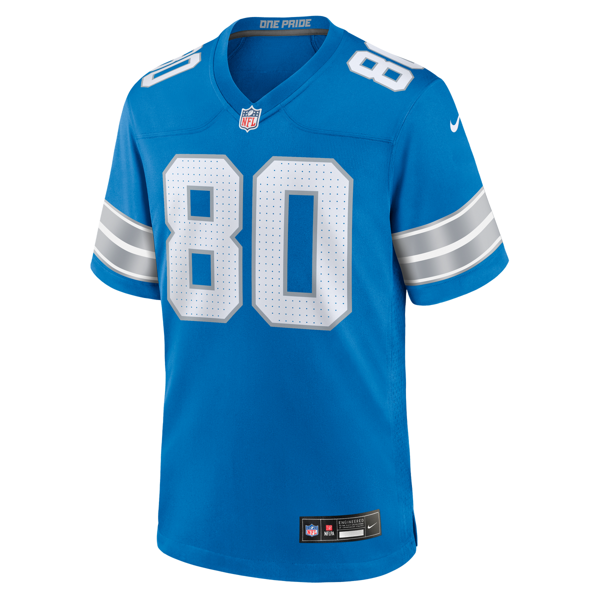 Men's Detroit Lions Malik Cunningham Blue Team Jersey