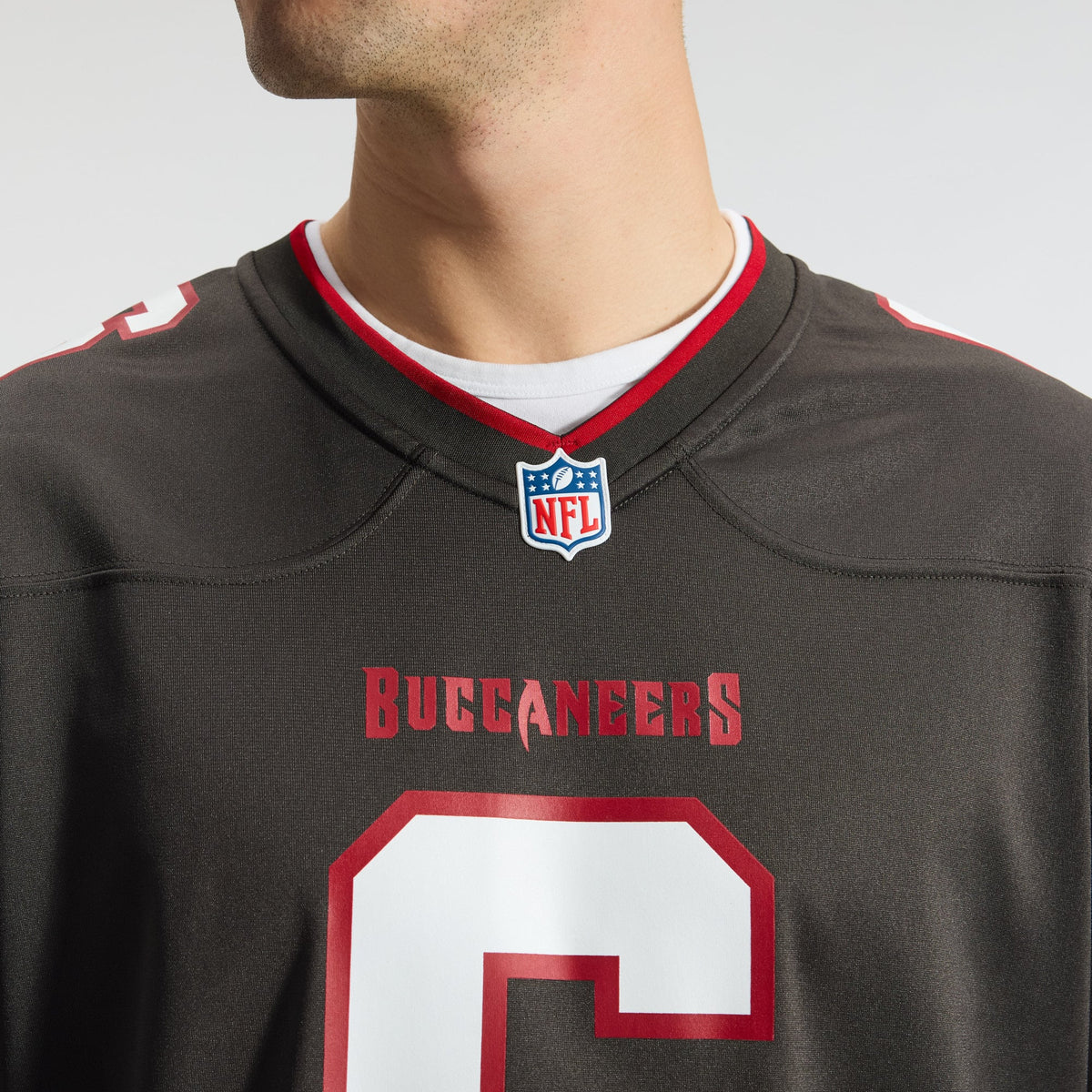Men's Tampa Bay Buccaneers Baker Mayfield Pewter Alternate Game Player Jersey