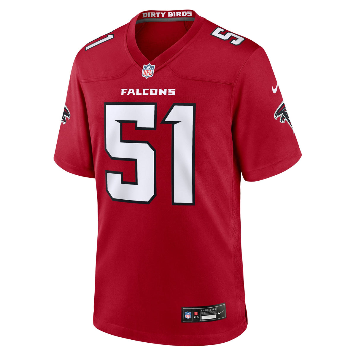 Men's Atlanta Falcons Jared Ivey Red Team Jersey