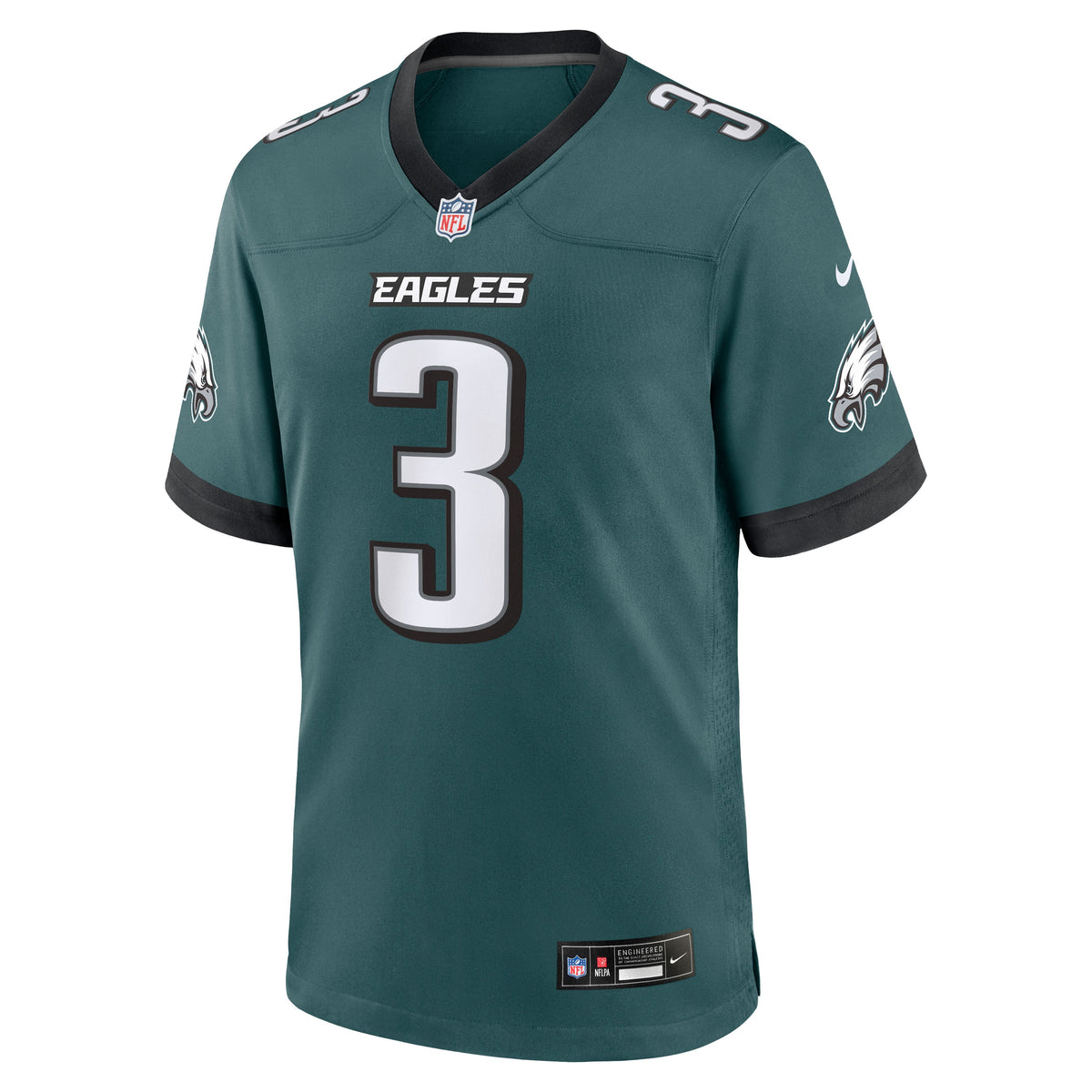 Men's Philadelphia Eagles Nolan Smith Jr Midnight Green Team Jersey