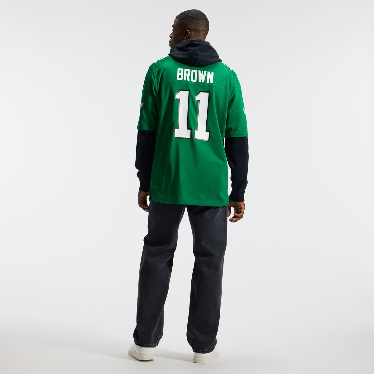 Men's Philadelphia Eagles A J Brown Kelly Green Alternate Game Player Jersey