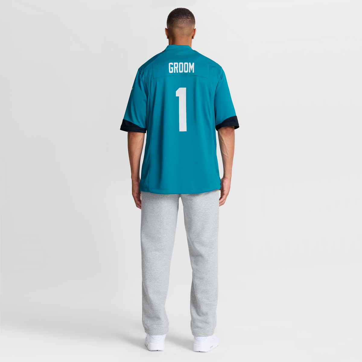 Men's Jacksonville Jaguars Number 1 Groom Teal Jersey