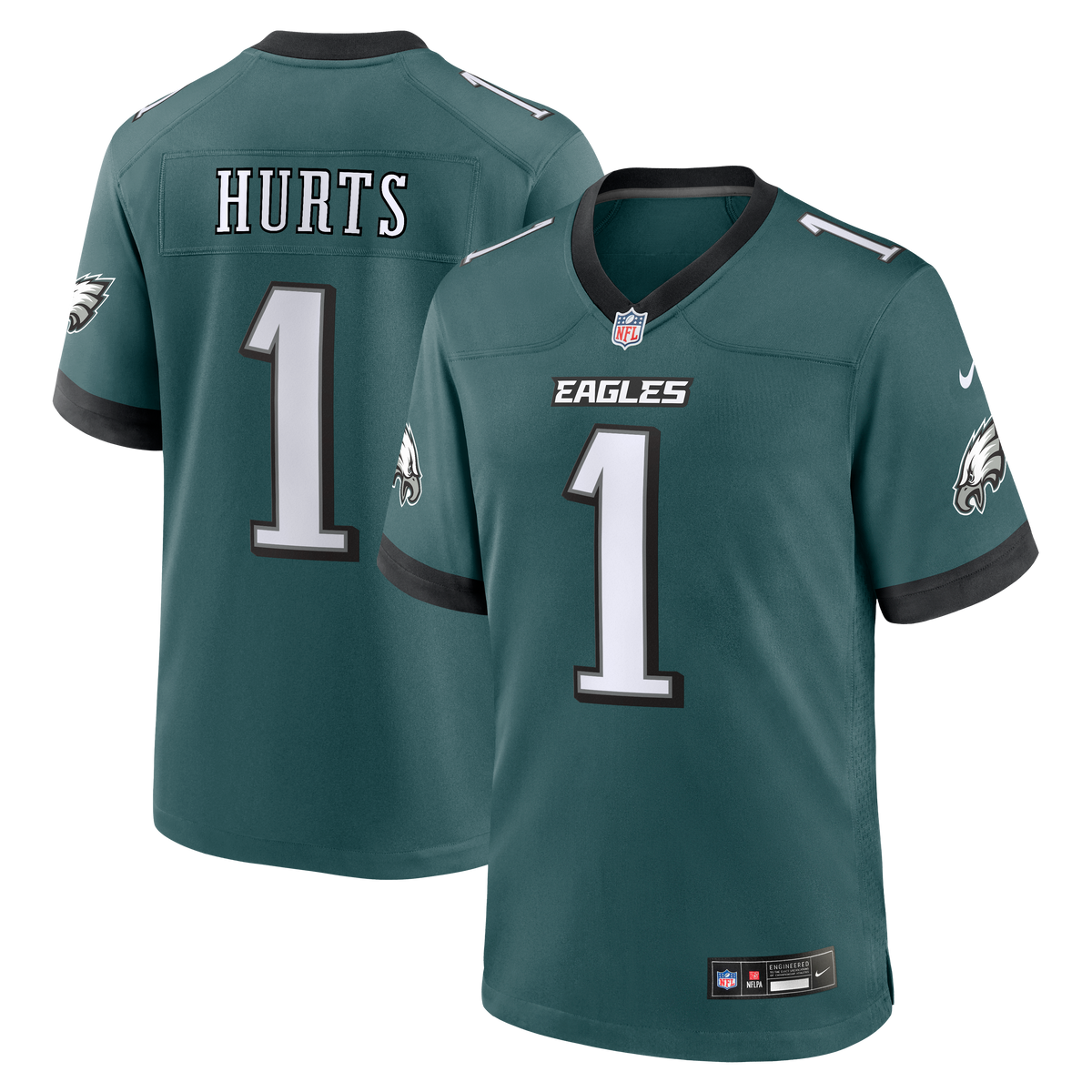 Men's Philadelphia Eagles Jalen Hurts Black Alternate Jersey