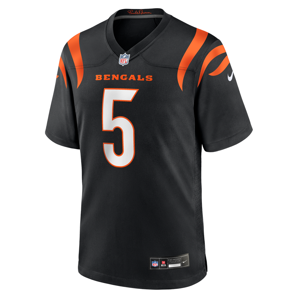 Men's Cincinnati Bengals Tee Higgins Black Game Player Jersey