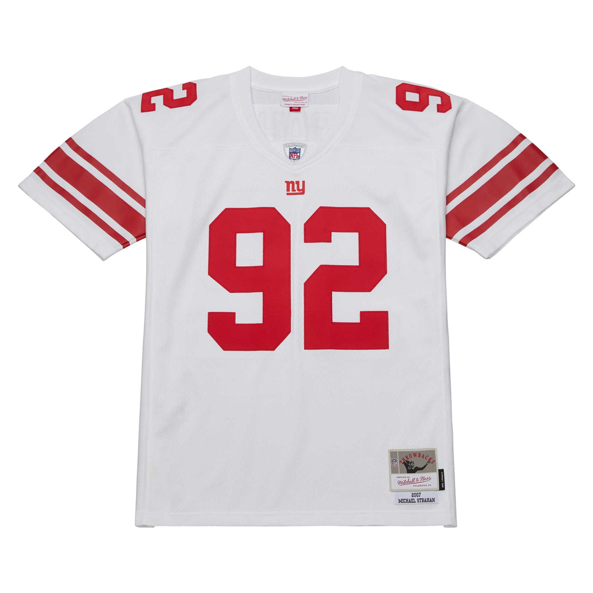 Men's New York Giants Michael Strahan White Legacy Replica Jersey