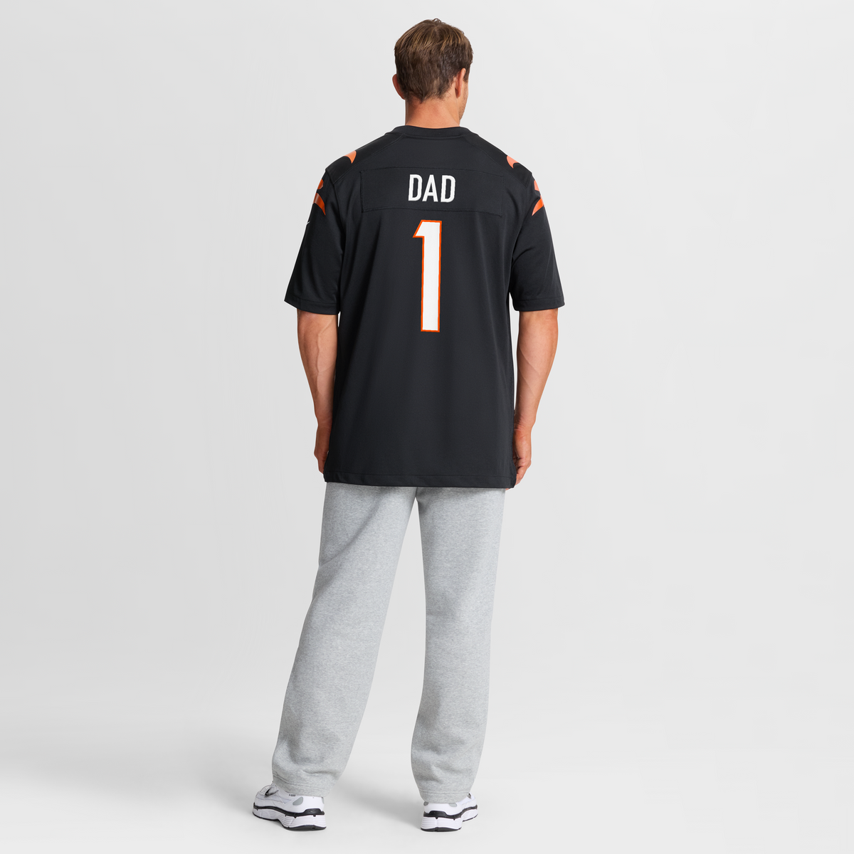 Men's Cincinnati Bengals Number 1 Dad Black Jersey