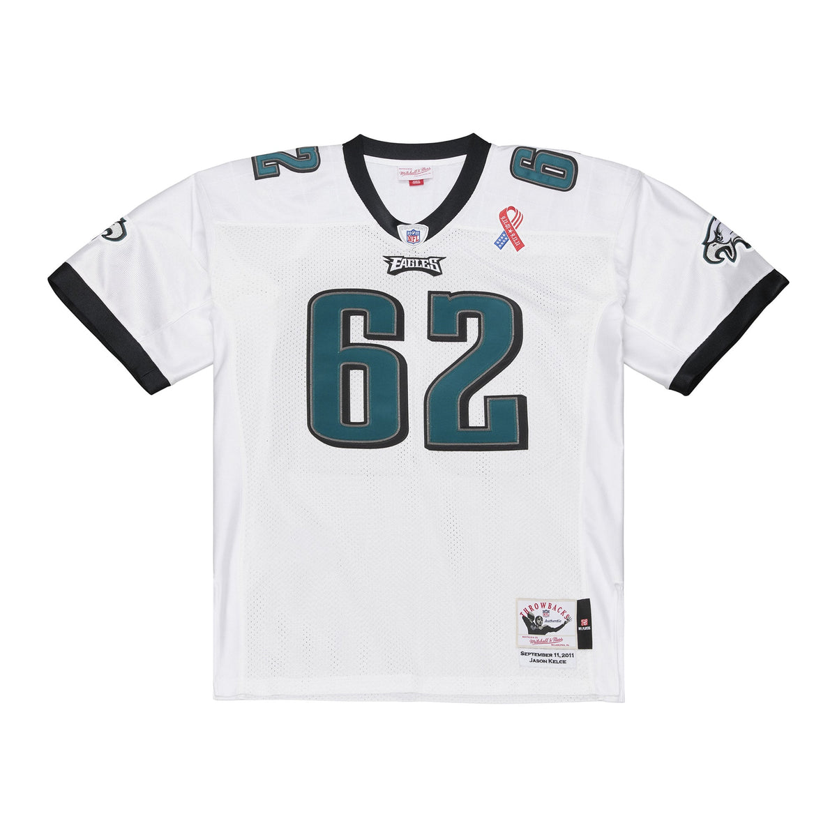 Men's Philadelphia Eagles Jason Kelce White 2011 Throwback Jersey