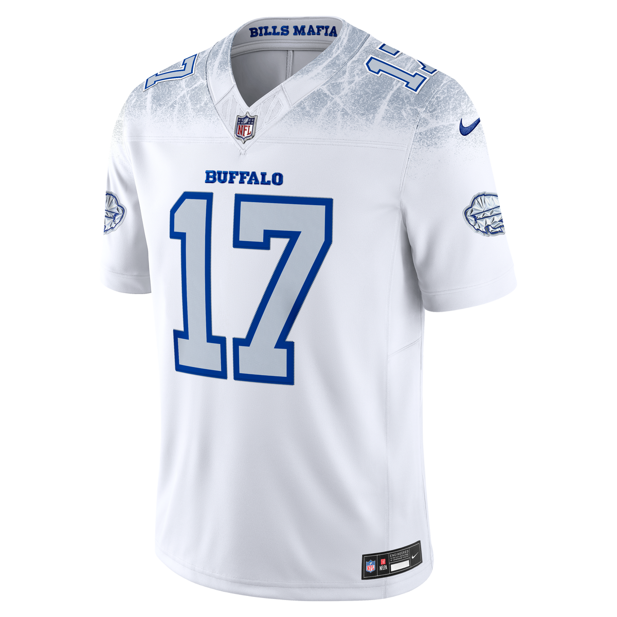 Men's Buffalo Bills Josh Allen White Rivalries Collection Stitched Jersey