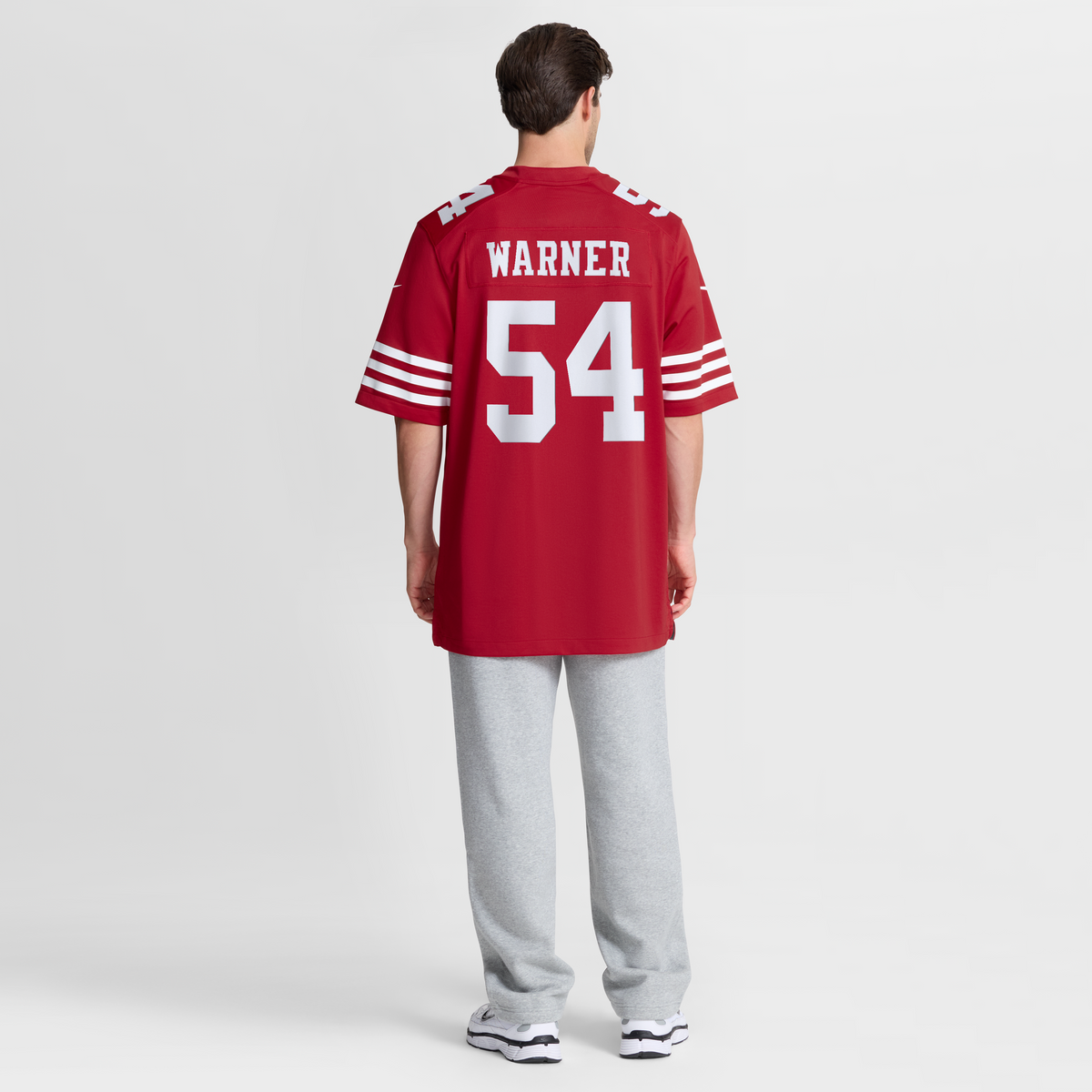 Men's San Francisco 49ers Fred Warner White 80th Anniversary Jersey