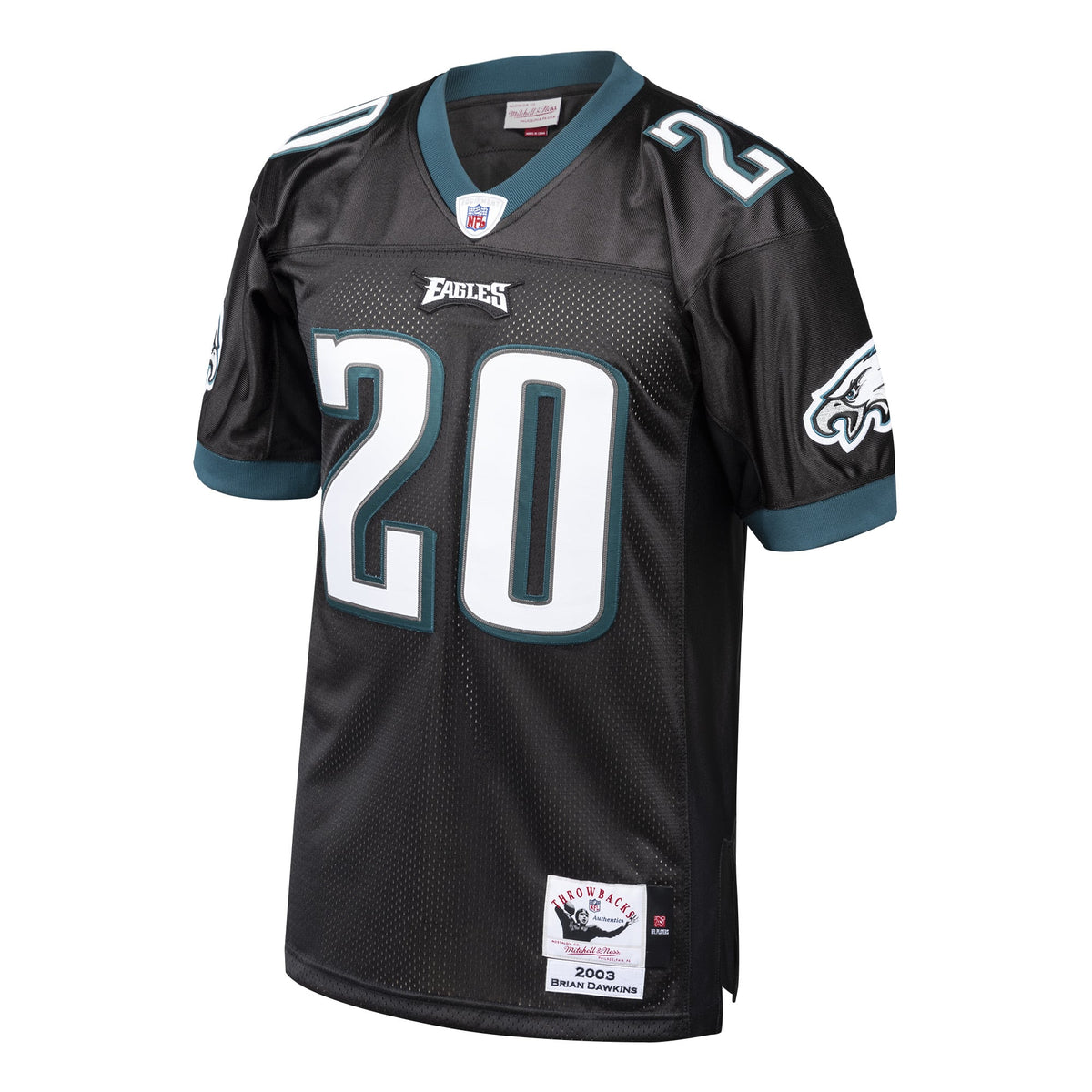 Men's Philadelphia Eagles 2003 Brian Dawkins Black Throwback Retired Player Jersey