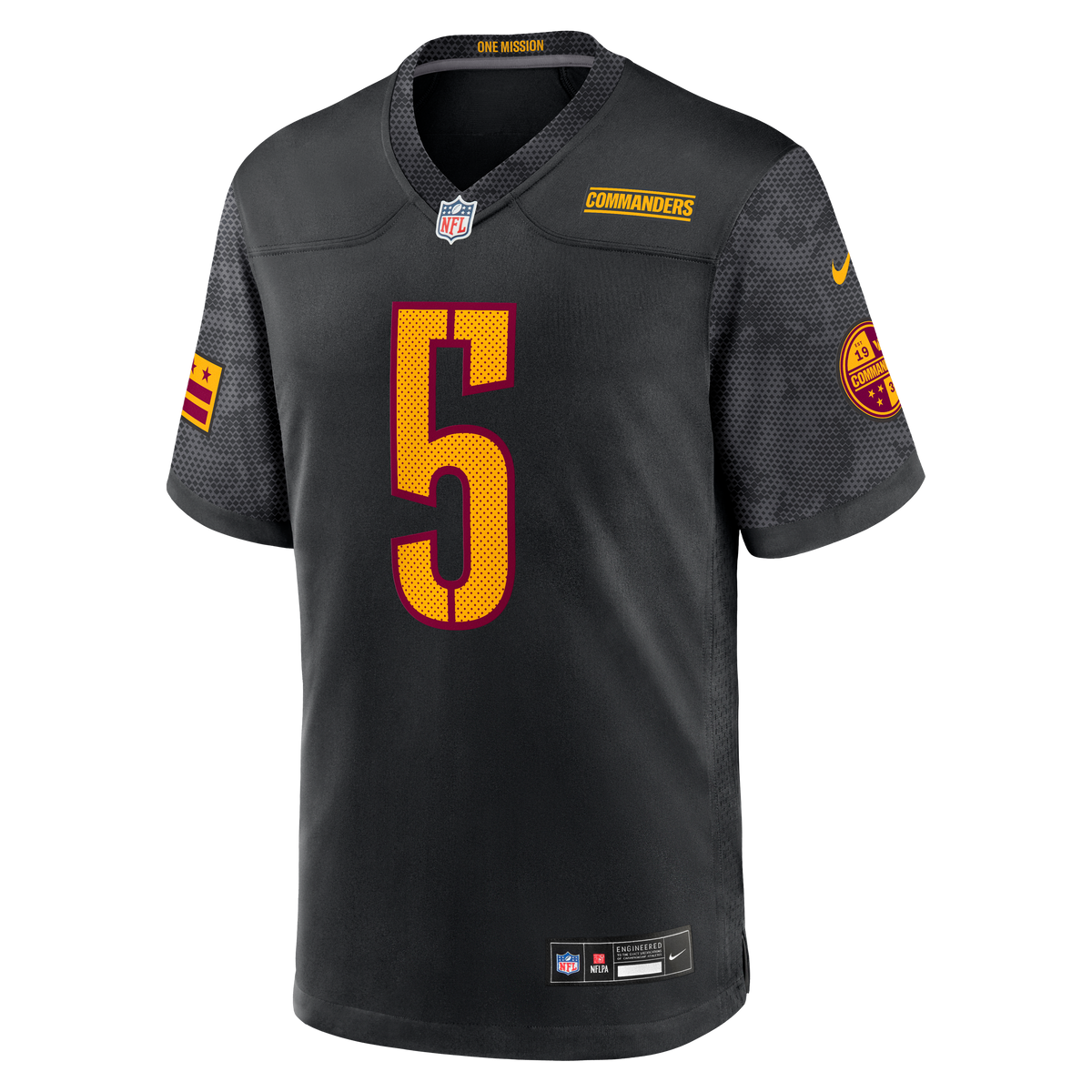Men's Washington Commanders Jayden Daniels Black Alternate Game Player Jersey
