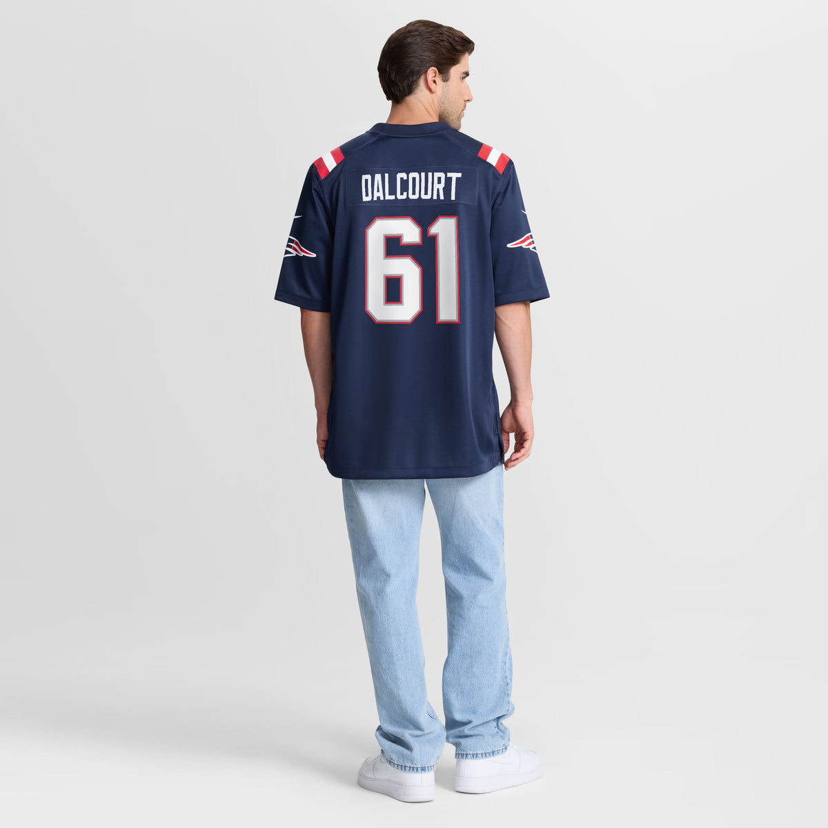 Men's New England Patriots Darrian Dalcourt Navy Team Jersey