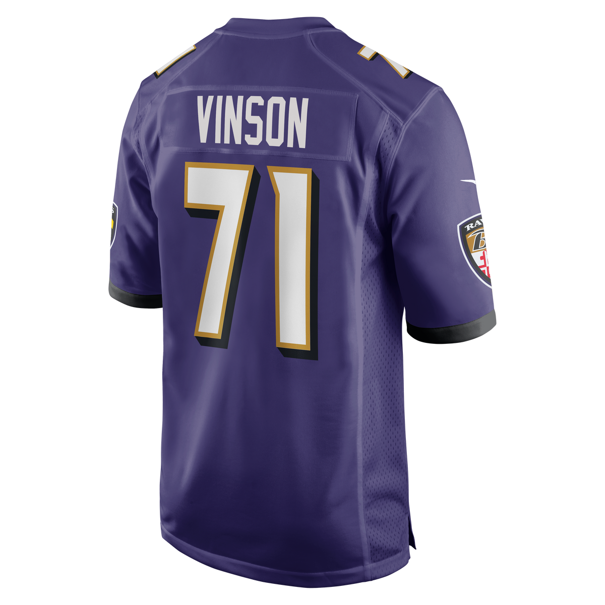 Men's Baltimore Ravens Carson Vinson Purple Team Jersey