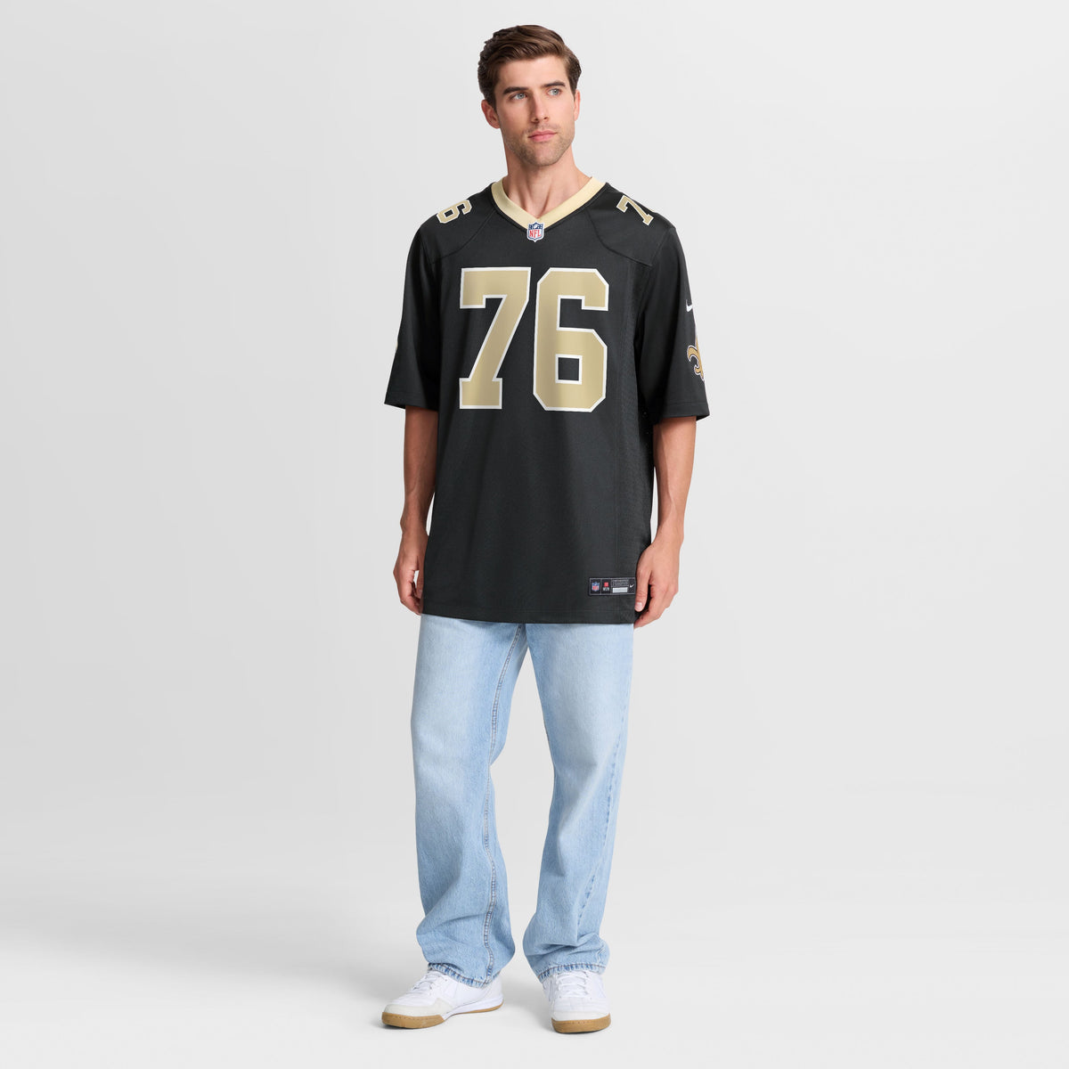 Men's New Orleans Saints David Edwards Black Team Jersey