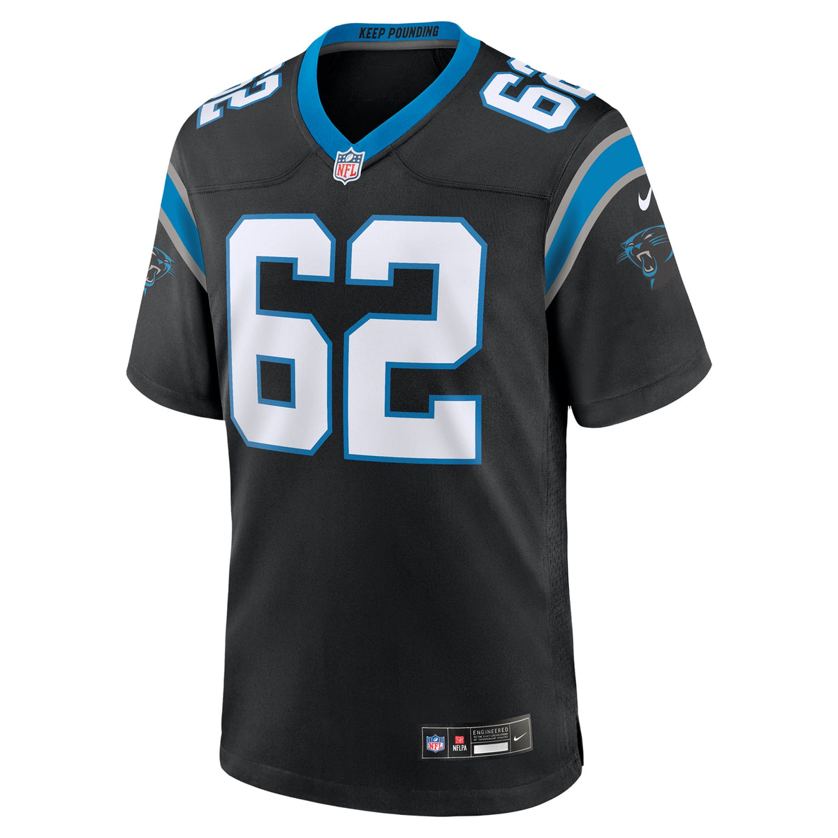 Men's Carolina Panthers Chandler Zavala Black Jersey