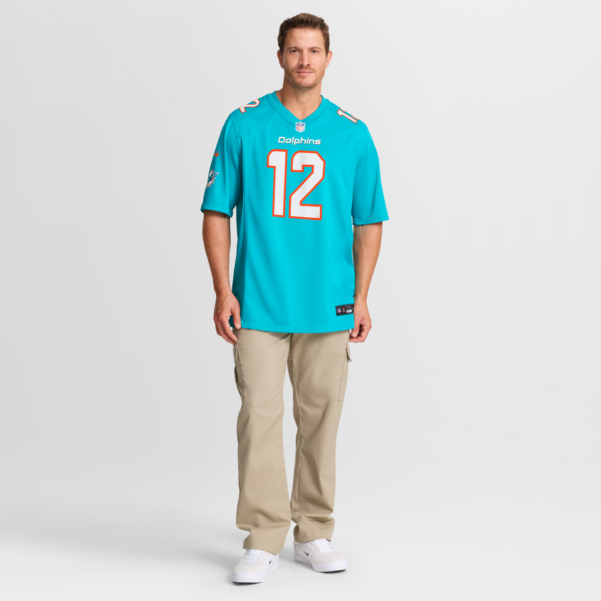 Men's Miami Dolphins Bob Griese Aqua Game Retired Player Jersey