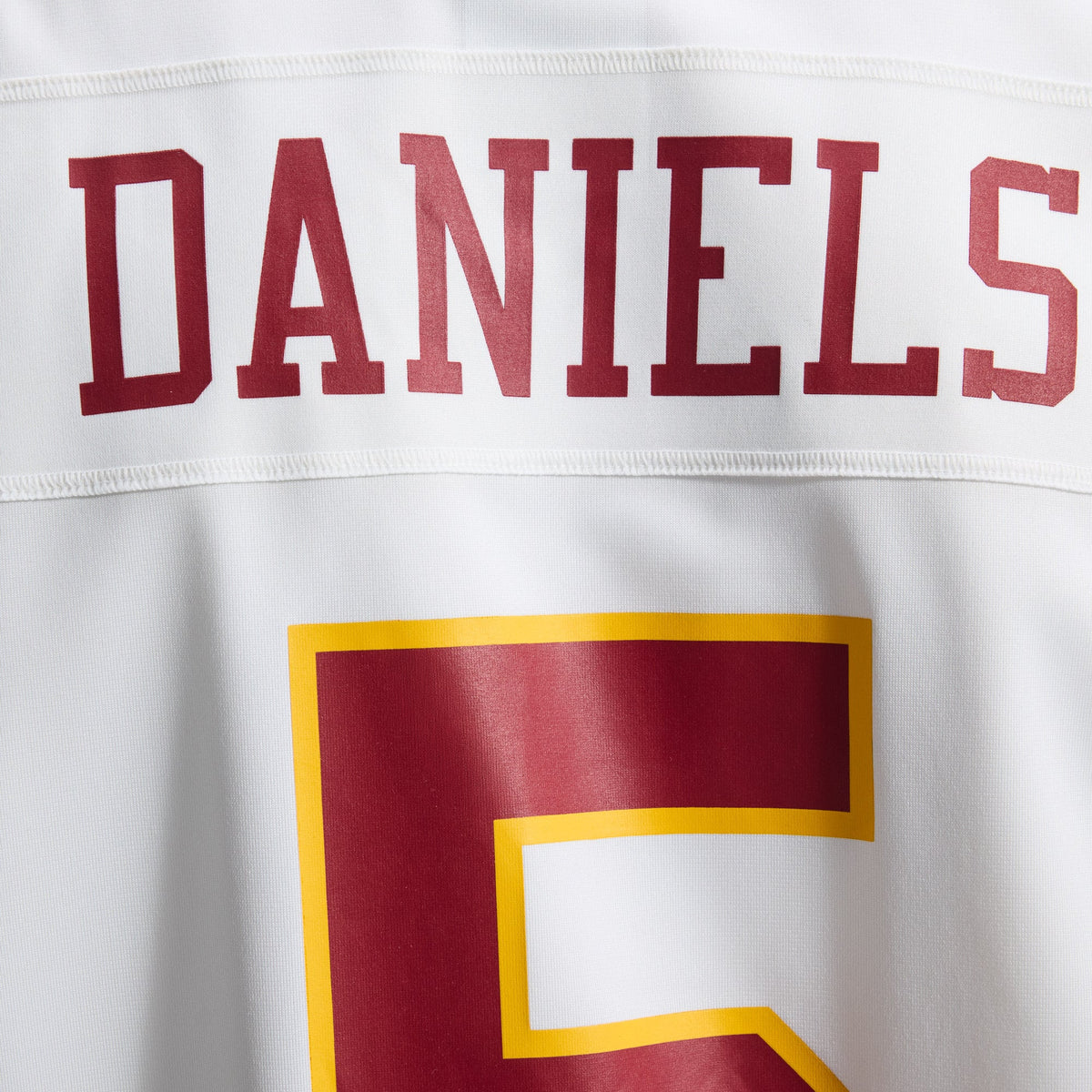 Men's Washington Commanders Jayden Daniels White Game Super Bowl Era Jersey