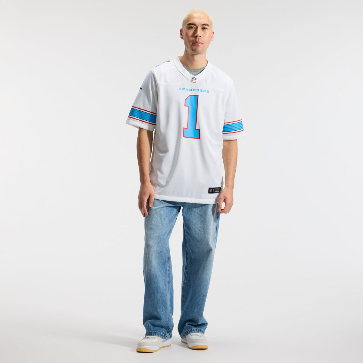 Men's Tennessee Titans Cameron Ward Light Blue Jersey