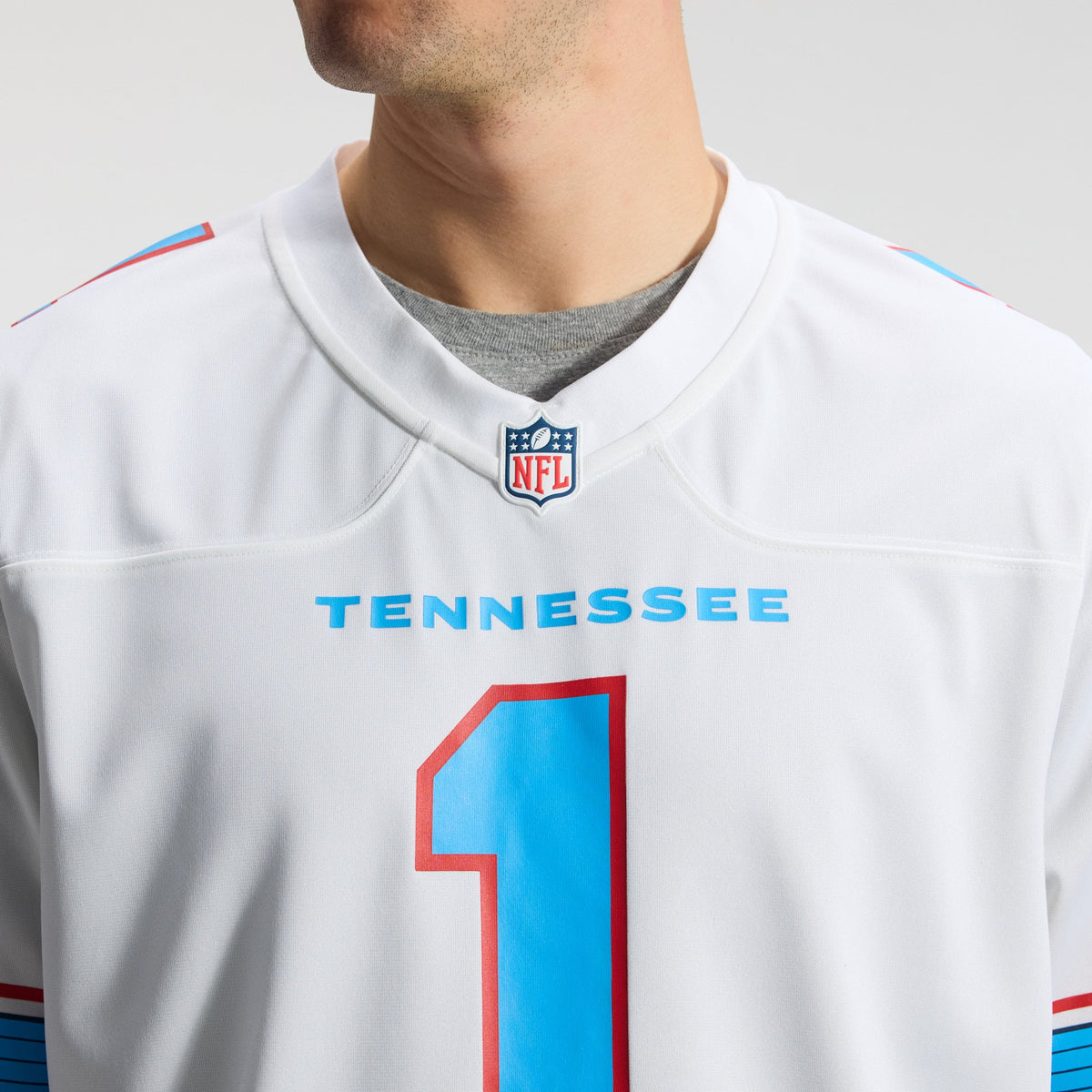 Men's Tennessee Titans Cameron Ward Light Blue Jersey