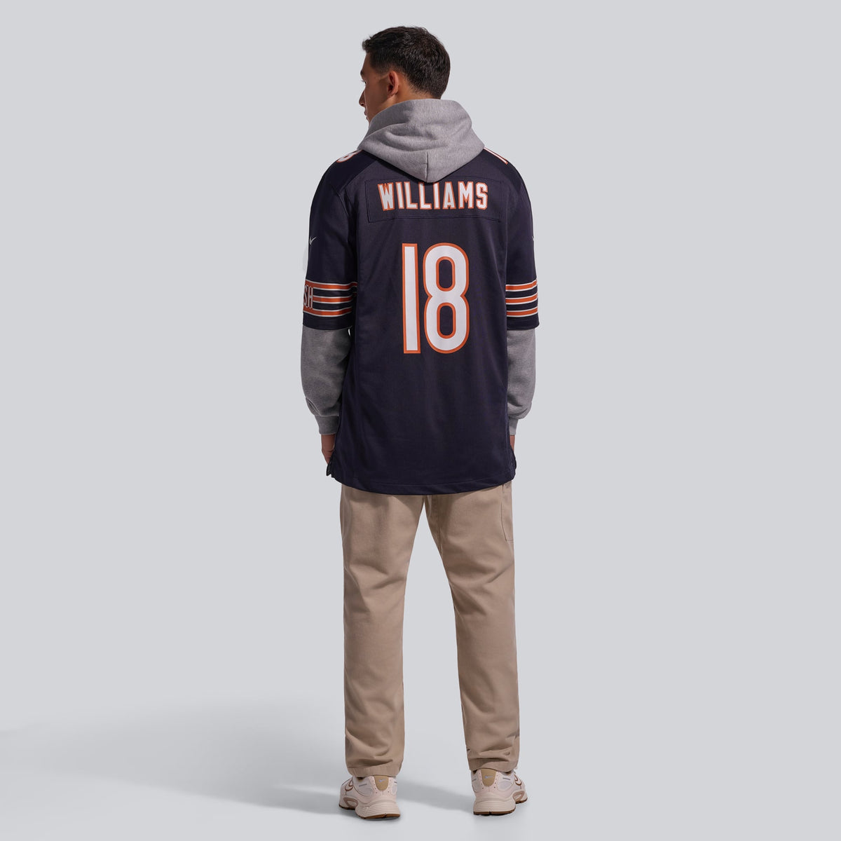 Men's Chicago Bears Caleb Williams White First Round Pick Player Jersey