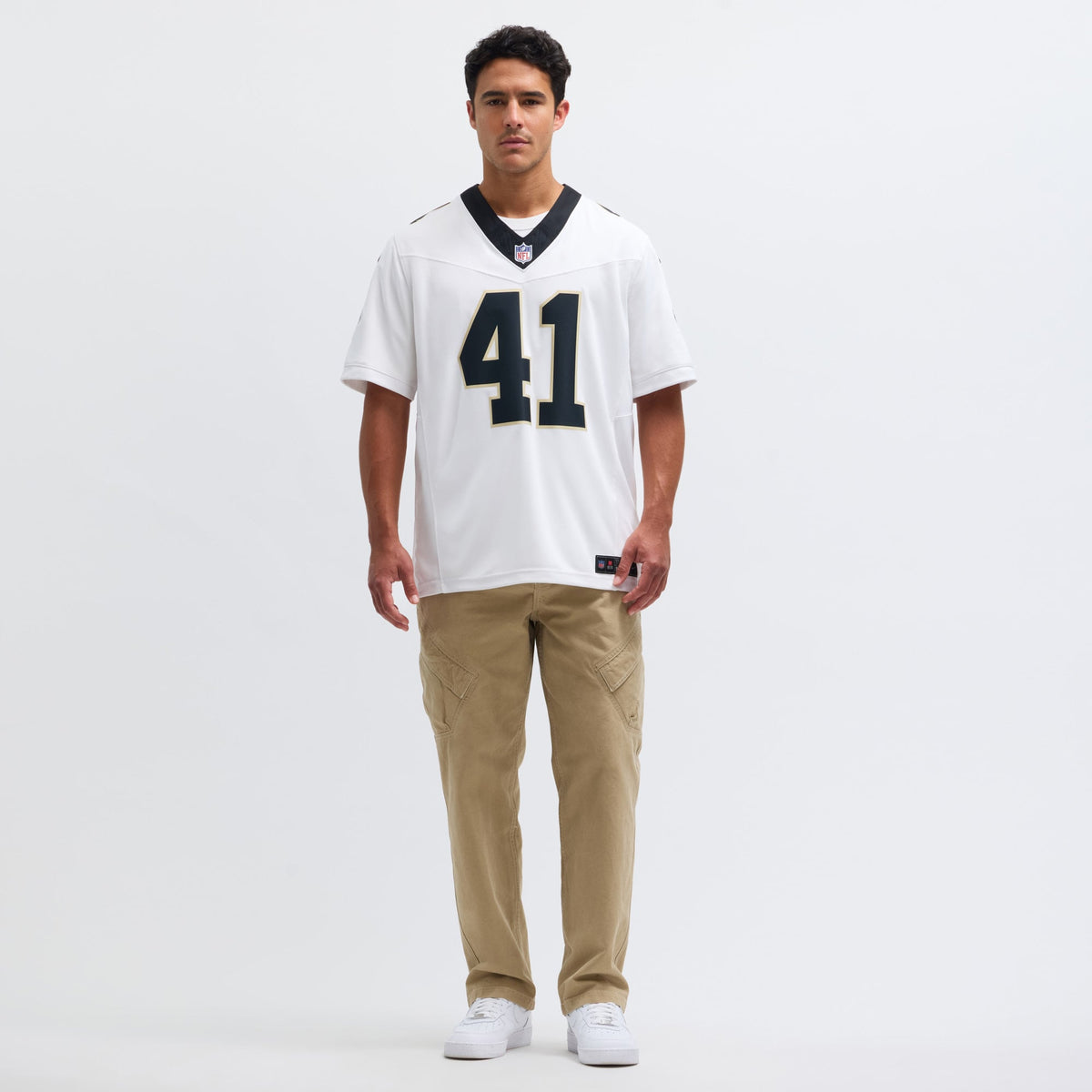 Men's New Orleans Saints Alvin Kamara White Jersey