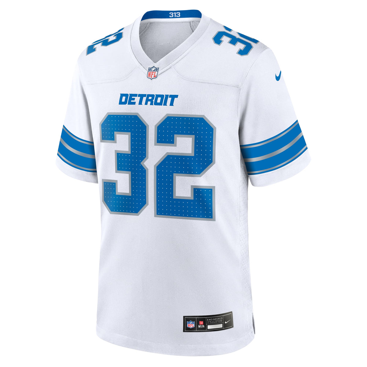 Men's Detroit Lions Brian Branch White White Jersey
