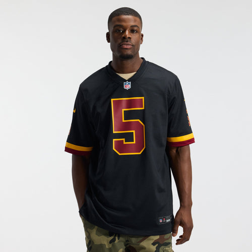 Hail Raiser Men's Washington Commanders Jayden Daniels Black Alternate Jersey