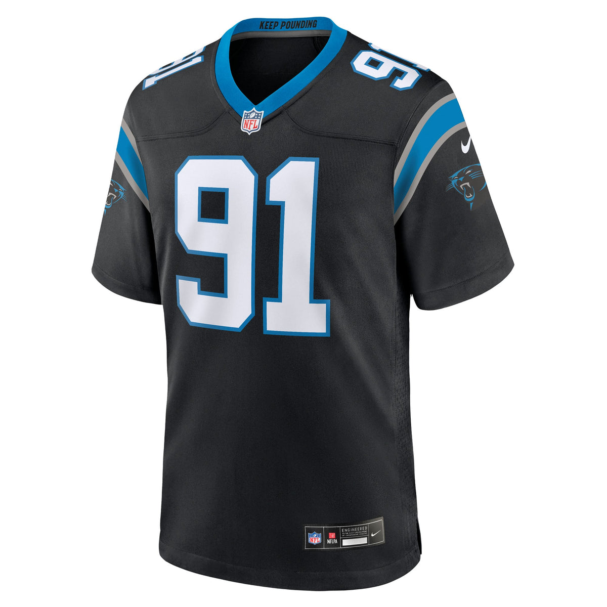 Men's Carolina Panthers Patrick Jones II Black Team Jersey