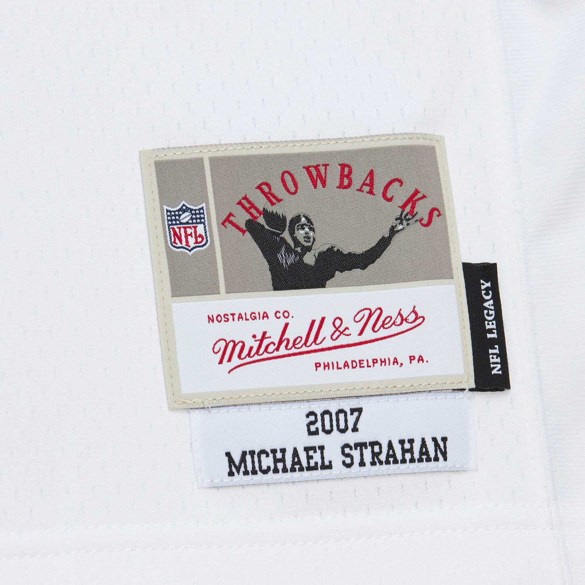 Men's New York Giants Michael Strahan White Legacy Replica Jersey