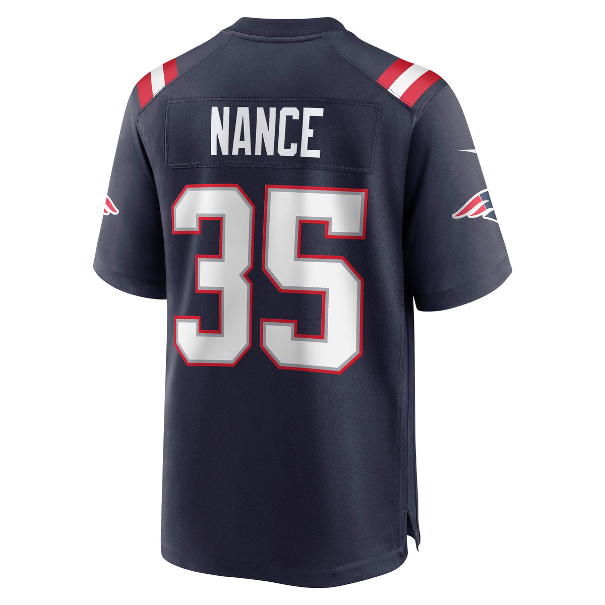 Men's New England Patriots Jim Nance Navy Retired Player Jersey