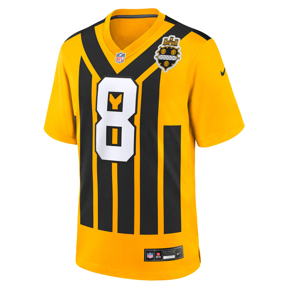 Men's Pittsburgh Steelers Aaron Rodgers Gold Alternate 1933 Throwback Jersey