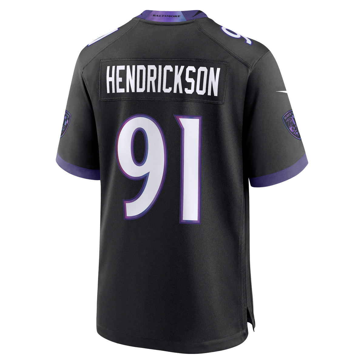 Men's Baltimore Ravens Trey Hendrickson Black Alternate Jersey