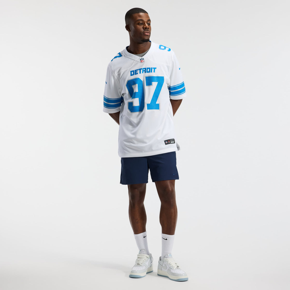 Men's Detroit Lions Aidan Hutchinson Blue Jersey