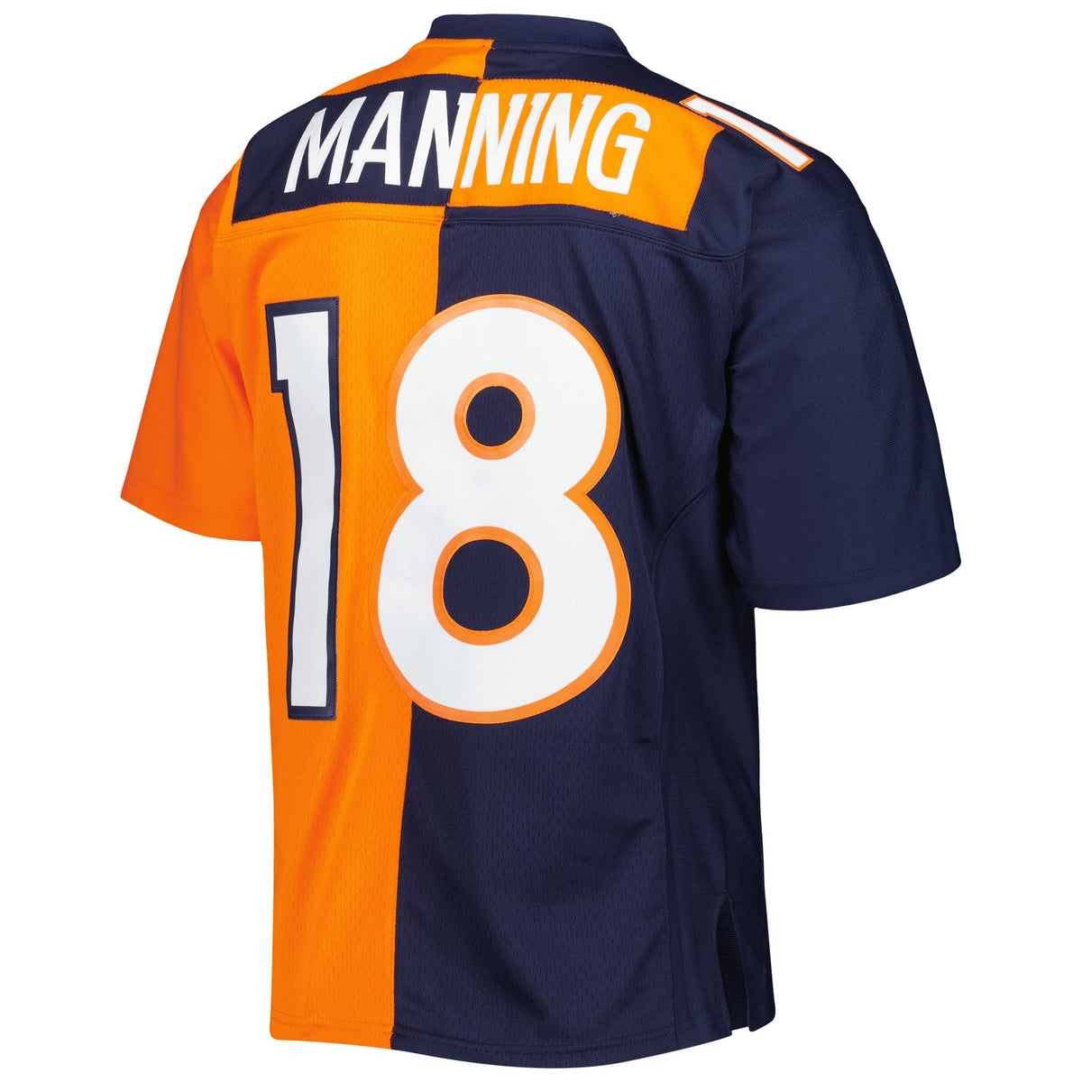 Men's Denver Broncos Peyton Manning Navy Orange 2015 Split Legacy Replica Jersey