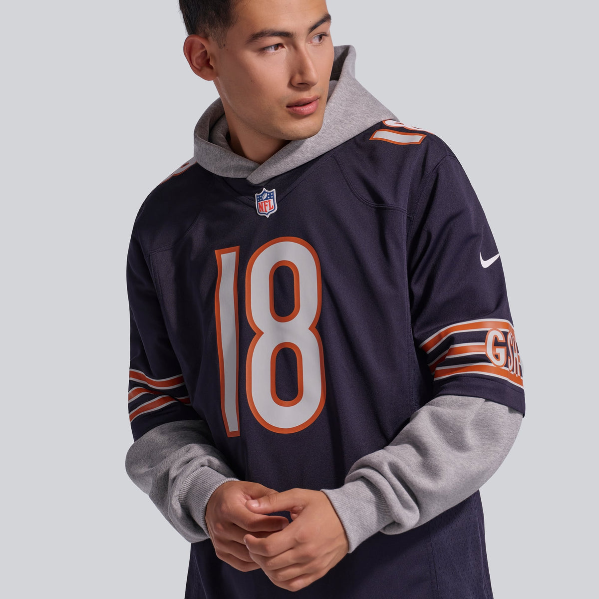 Men's Chicago Bears Caleb Williams Orange Alternate Player Jersey