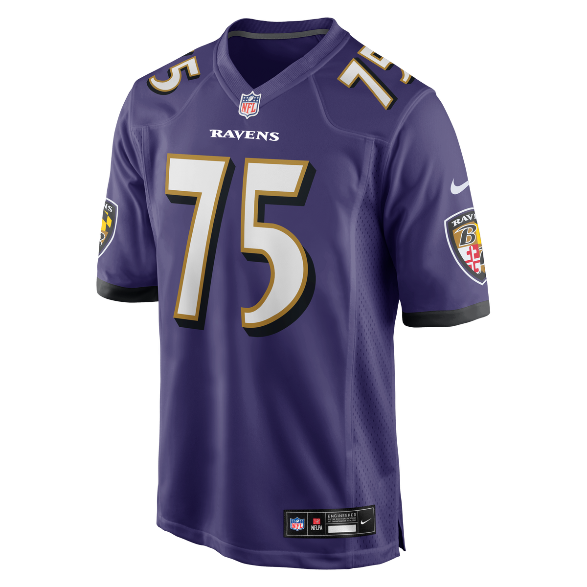 Men's Baltimore Ravens Jonathan Ogden Purple Game Retired Player Jersey