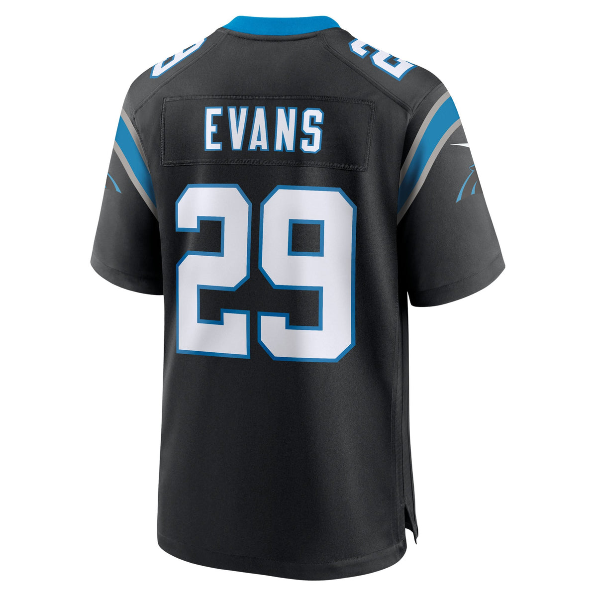 Men's Carolina Panthers Akayleb Evans Black Team Jersey
