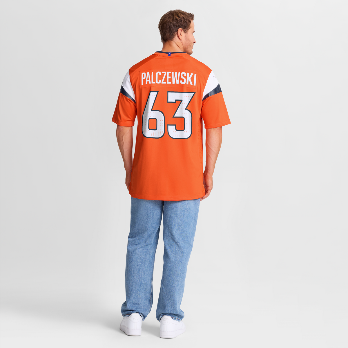 Men's Denver Broncos Alex Palczewski Orange Team Jersey