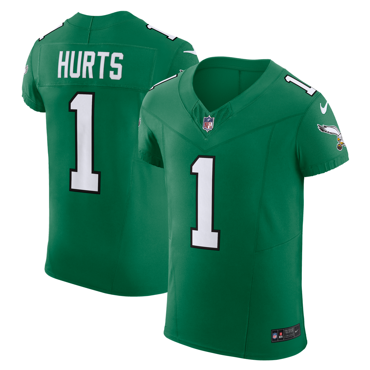 Men's Philadelphia Eagles Jalen Hurts Kelly Green Alternate Elite Jersey